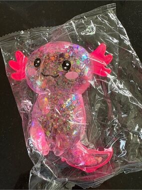 Pink axolotl squishy